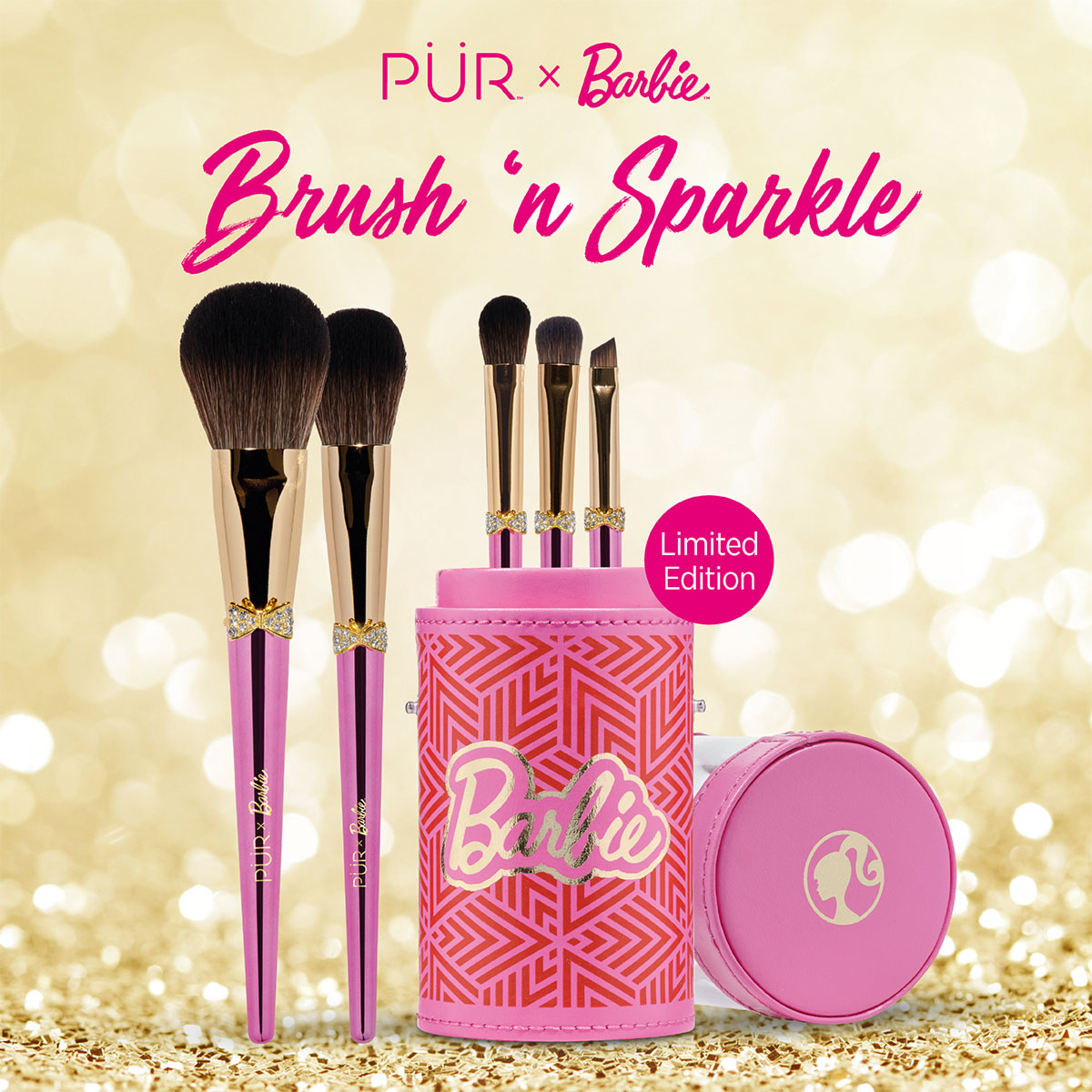 P R Barbie Brush Collection Limited Edition Hairsale Se   SocialMedia Barbie Brush Set Limited Edition 